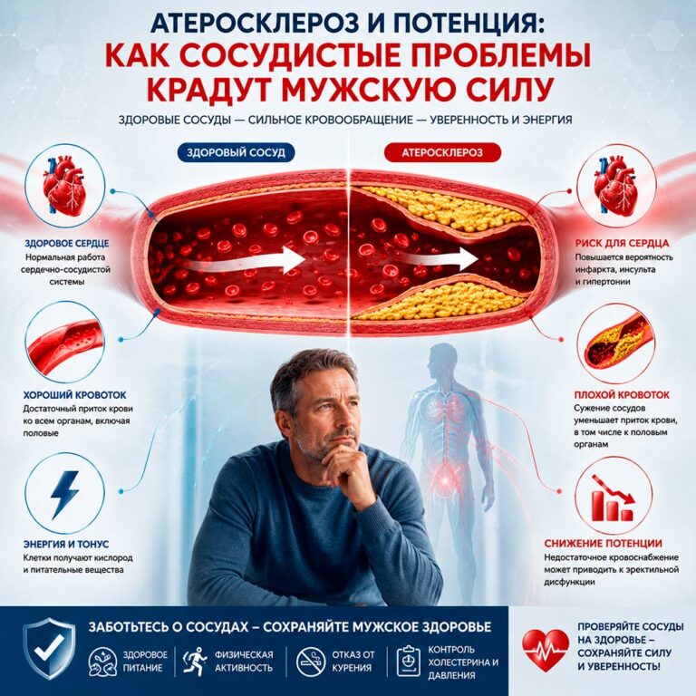У 80% мужчин с эректильной дисфункцией причина атеросклероз