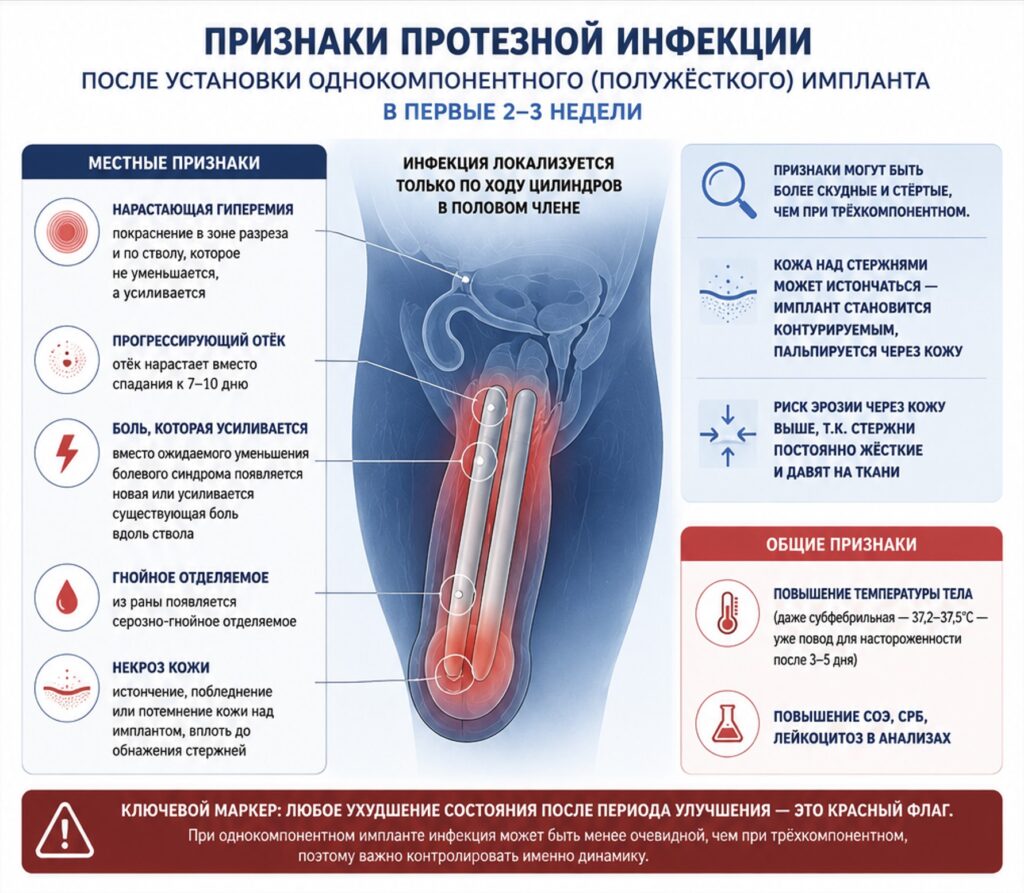 признаки при протезной инфекции однокомпонентного импланта